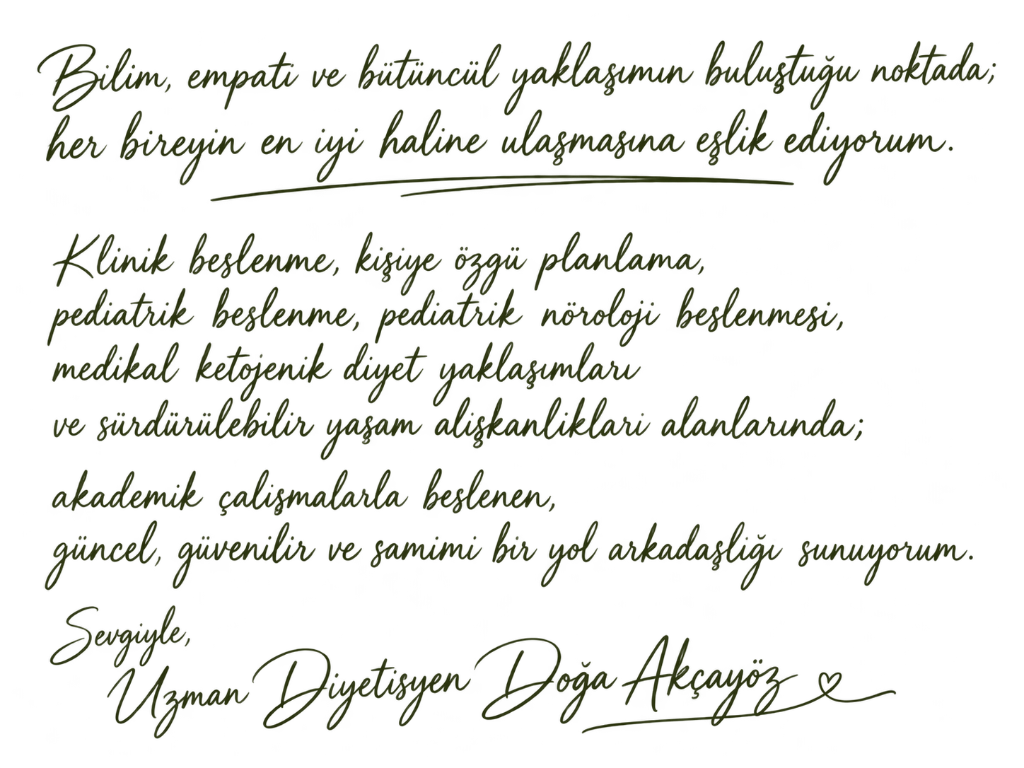Uzm. Dyt. Doğa Akçayöz - Bilim, empati ve bütüncül yaklaşımın buluştuğu noktada